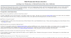 Desktop Screenshot of midpeninsulahomeschoolers.org